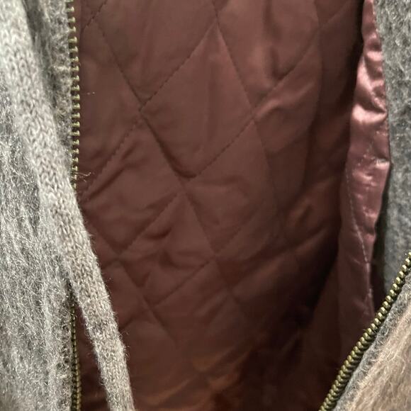 J. Crew Gray Wool Mohair Hooded Jacket Size Small - Picture 5 of 6